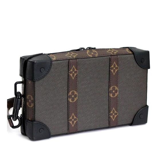 Louis Vuitton Soft Trunk Shoulder Bag Wallet Taiga Monogram - Picture 2 of 6